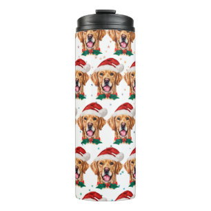 Bouteilles Isothermes Race de chien Retriever doré Noël