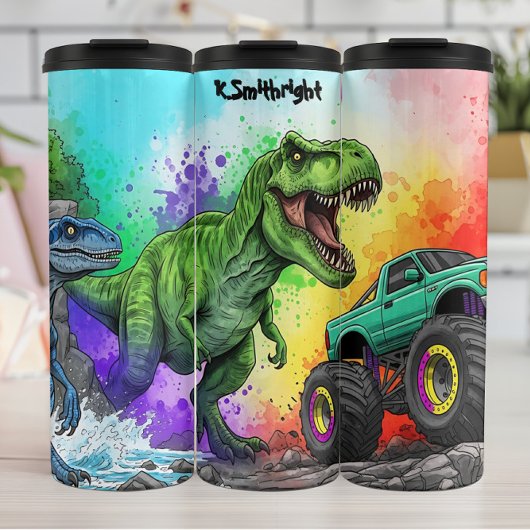 Bouteilles Isothermes Rainbow Dinosaurs Monster Truck Action