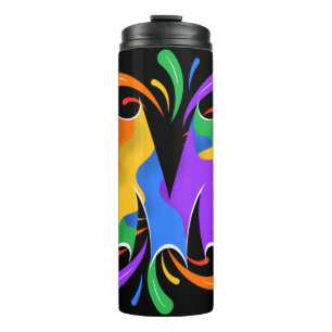 Bouteilles Isothermes Rainbow Letter M Monogram Abstract