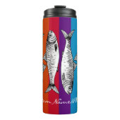 Bouteilles Isothermes Rainbow Maximalist Sardine Art Nom personnalisé (Devant)