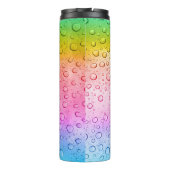 Bouteilles Isothermes Rainbow moderne Raindrops Nom personnalisé (Dos)