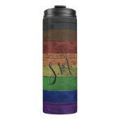 Bouteilles Isothermes Rainbow Philadelphia Pride Drapeau Nom du grain de (Devant)