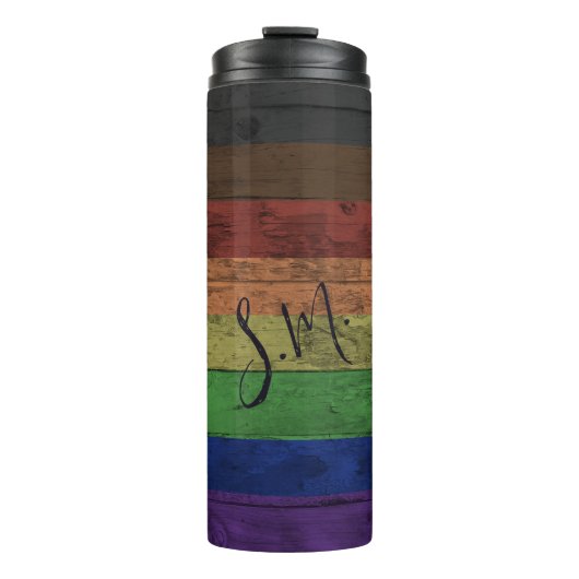 Bouteilles Isothermes Rainbow Philadelphia Pride Drapeau Nom du grain de (Devant)