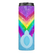 Bouteilles Isothermes Rainbow Sparkto Glittery Unicorn Horn Face (Dos)