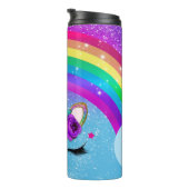 Bouteilles Isothermes Rainbow Sparkto Glittery Unicorn Horn Face (Tourné sur la droite)