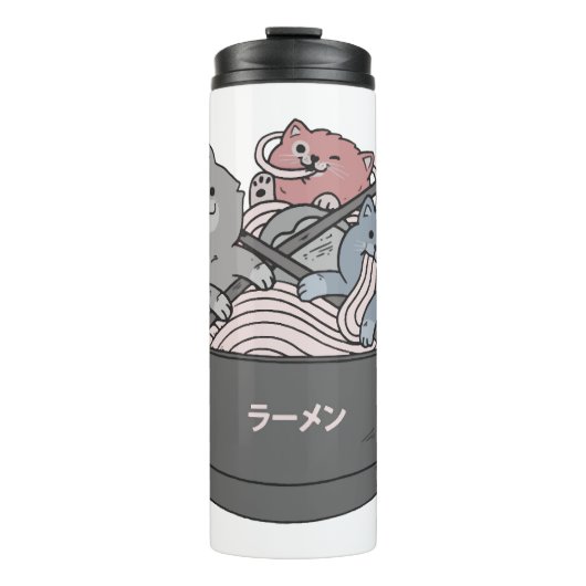 Bouteilles Isothermes Ramen de chat mignon (Devant)