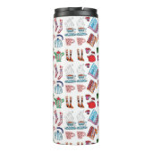 Bouteilles Isothermes Randonnée extérieure illustrée à la main en hiver (Dos)