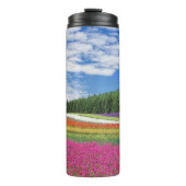 Bouteilles Isothermes Rangées de fleurs de champ d'été (Devant)