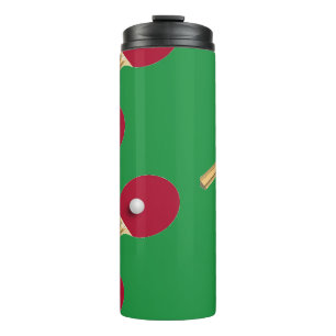 Bouteilles Isothermes Raquette de ping-pong et boule sur vert