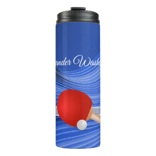 Bouteilles Isothermes Raquette de tennis de table et balle élégante bleu