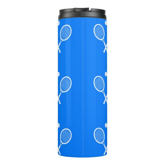 Bouteilles Isothermes Raquettes de tennis Arrière - plan bleu (Dos)