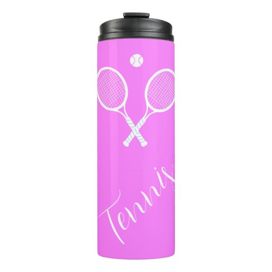 Bouteilles Isothermes Raquettes de tennis et boule rose (Devant)