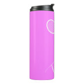 Bouteilles Isothermes Raquettes de tennis et boule rose (Tourné sur la gauche)