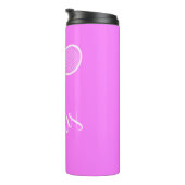 Bouteilles Isothermes Raquettes de tennis et boule rose (Tourné sur la droite)