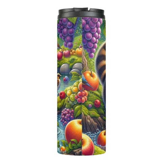 Bouteilles Isothermes Raton laveur dans Fruit River (Dos)