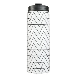 Bouteilles Isothermes Rayure Chevron Noir et Blanc