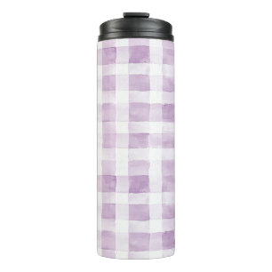 Bouteilles Isothermes Rayures à carreaux violet blanc