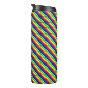 Bouteilles Isothermes Rayures arc-en-ciel - Tumbler thermique