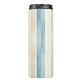 Bouteilles Isothermes Rayures Crème Bleu de Plage (Dos)