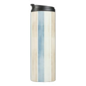 Bouteilles Isothermes Rayures Crème Bleu de Plage (Tourné sur la droite)