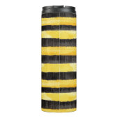 Bouteilles Isothermes Rayures de guépe jaune noir doré (Dos)