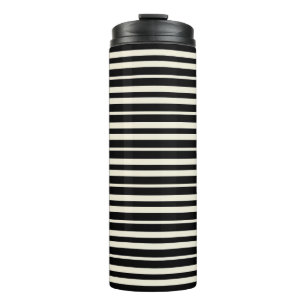 Bouteilles Isothermes Rayures horizontales minimalistes noir et blanc