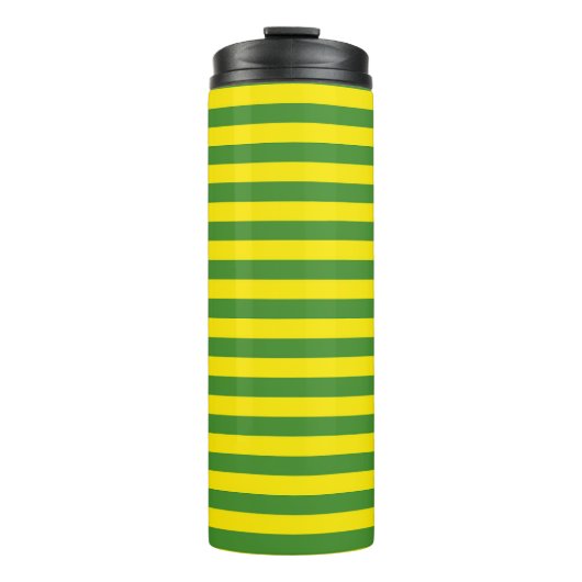 Bouteilles Isothermes Rayures jaune et verte (Devant)