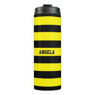 Bouteilles Isothermes rayures jaunes et noires