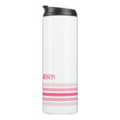 Bouteilles Isothermes Rayures minimalistes monogrammées rétro (Tourné sur la droite)