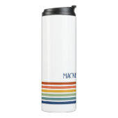Bouteilles Isothermes Rayures minimalistes monogrammées rétro (Tourné sur la gauche)