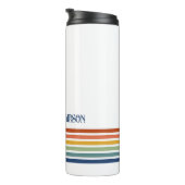 Bouteilles Isothermes Rayures minimalistes monogrammées rétro (Tourné sur la droite)