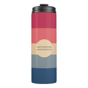 Bouteilles Isothermes Rayures Modernes-Coucher de soleil-Couleurs Tendan