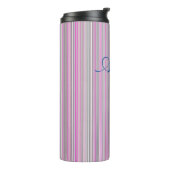 Bouteilles Isothermes rayures rose, blanc bleu rayé (Tourné sur la gauche)
