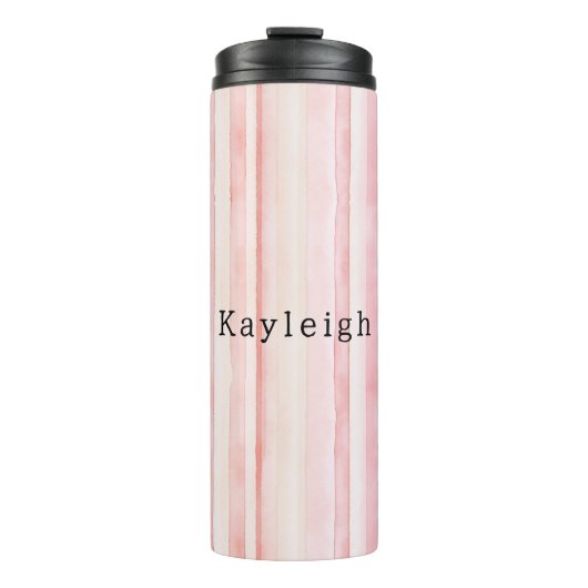 Bouteilles Isothermes Rayures Rose Fillettes (Devant)