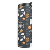 Bouteilles Isothermes Recette à tarte Citrouille de Thanksgiving (Tourné sur la gauche)