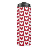 Bouteilles Isothermes Red À damiers Hearts mignon Saint Valentin (Devant)