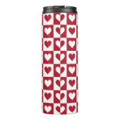 Bouteilles Isothermes Red À damiers Hearts mignon Saint Valentin (Dos)