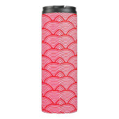 Bouteilles Isothermes Red and White Scallop Pattern Monogram (Dos)