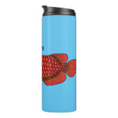 Bouteilles Isothermes Red Arowana fish cartoon (Tourné sur la droite)