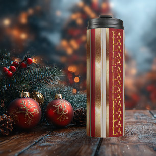 Bouteilles Isothermes Red Christmas Fa La La Motif#27 ID1009