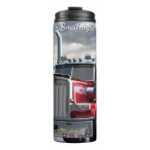 Bouteilles Isothermes Red Chrome Semi Truck Mountain Road (Devant)