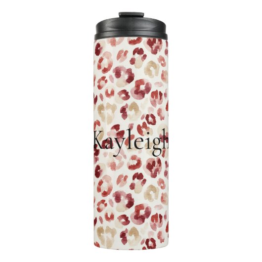Bouteilles Isothermes Red Cream Leopard Animal Print (Devant)