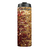 Bouteilles Isothermes Red Gold Glitter Festive Confetti (Devant)