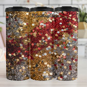 Bouteilles Isothermes Red Gold Silver Glitter Confetti