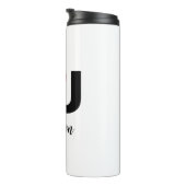 Bouteilles Isothermes Red Heart U Love Valentine's Day Monogrammed Nom (Tourné sur la droite)