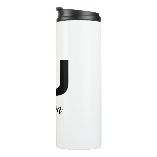 Bouteilles Isothermes Red Heart U Love Valentine's Day Monogrammed Nom (Tourné sur la droite)