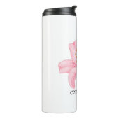 Bouteilles Isothermes Red Ladybug rose Lily Flower nom personnalisé fill (Tourné sur la gauche)