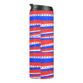 Bouteilles Isothermes Red White Blue Circles Stripes Chili (Tourné sur la droite)