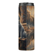 Bouteilles Isothermes Réflexion des saules : Femme et Loup. (Dos)