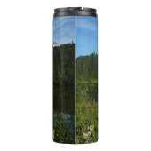 Bouteilles Isothermes Réflexion du lac Rainier avec Fleurs sauvages (Dos)